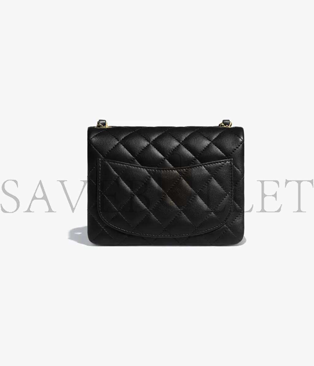 Ch*el mini flap bag gold hardware a35200 y04059 94305 (13.5*17*8cm)